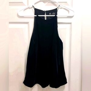 Zara Velvet Sleeveless Top Black EUC